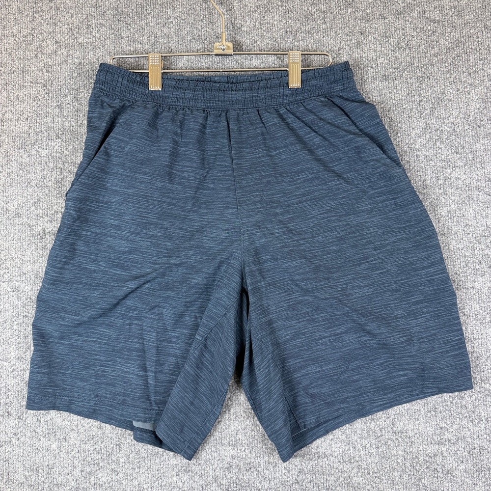 Lululemon Pace Breaker Shorts Mens M Blue Heather Unlined 8" Inseam Stretch Gym